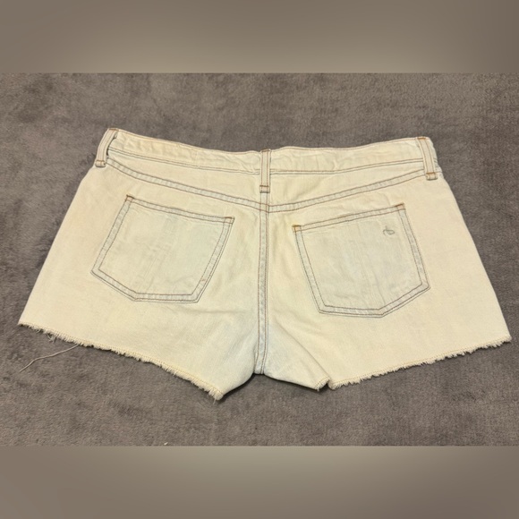 Rag & Bone Jean White Denim Cut Off Shorts Women's Size 25 Frayed Hem - Picture 8 of 10